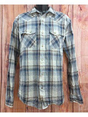 Ariat Mens XL Retro Fit Plaid Long-Sleeve Western Shirt